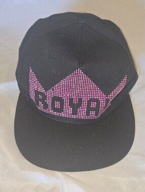 Claire's Womens Royal Black and Pink Beads Cap Hat Baseball Hat